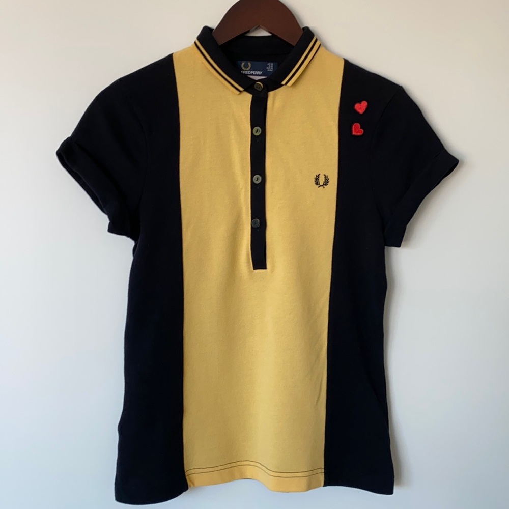 Fred Perry Black & Yellow Amy Winehouse Polo Shirt